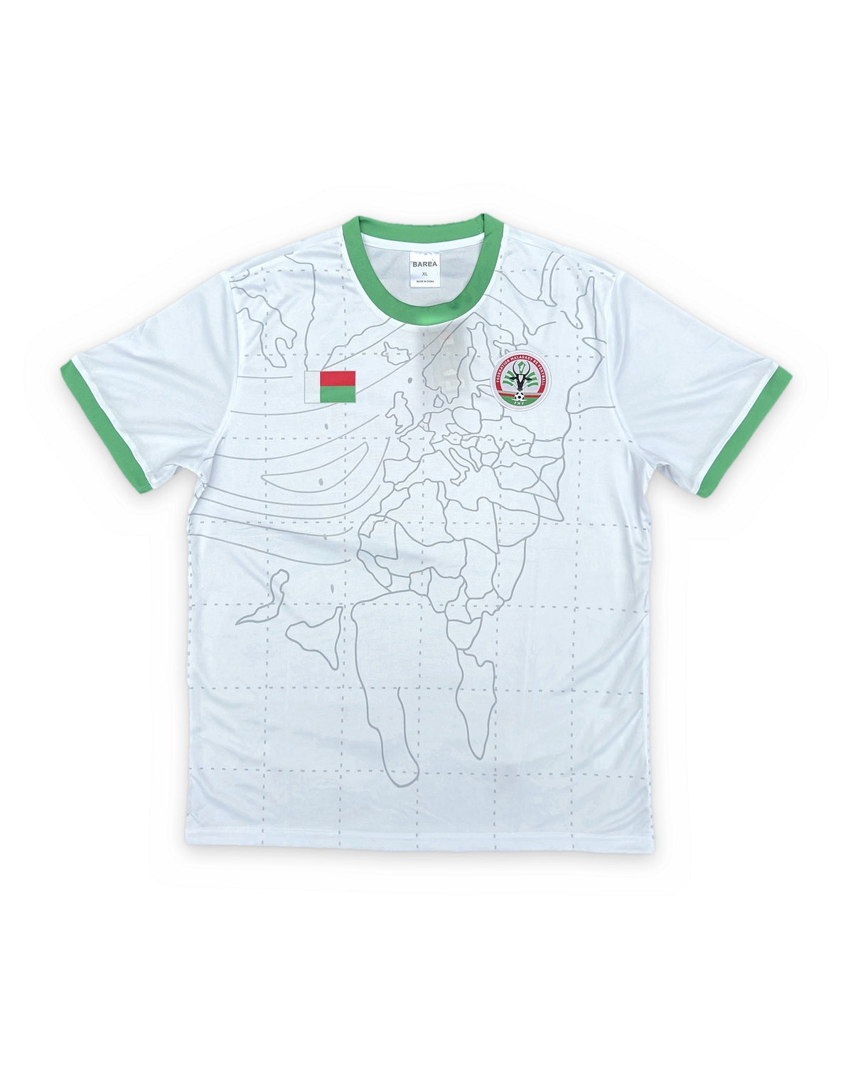 Maillot Barea Monde – vue de face, carte du monde imprimée