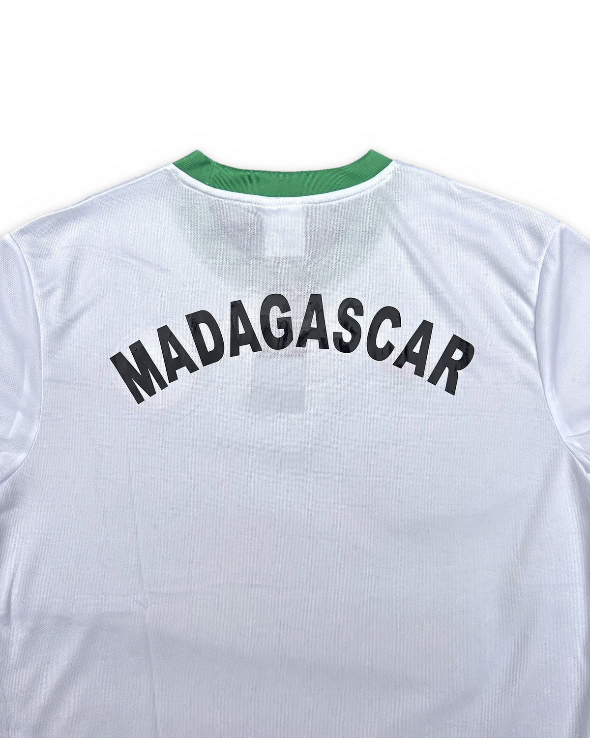 Maillot Barea Monde – détail du flocage MADAGASCAR au dos