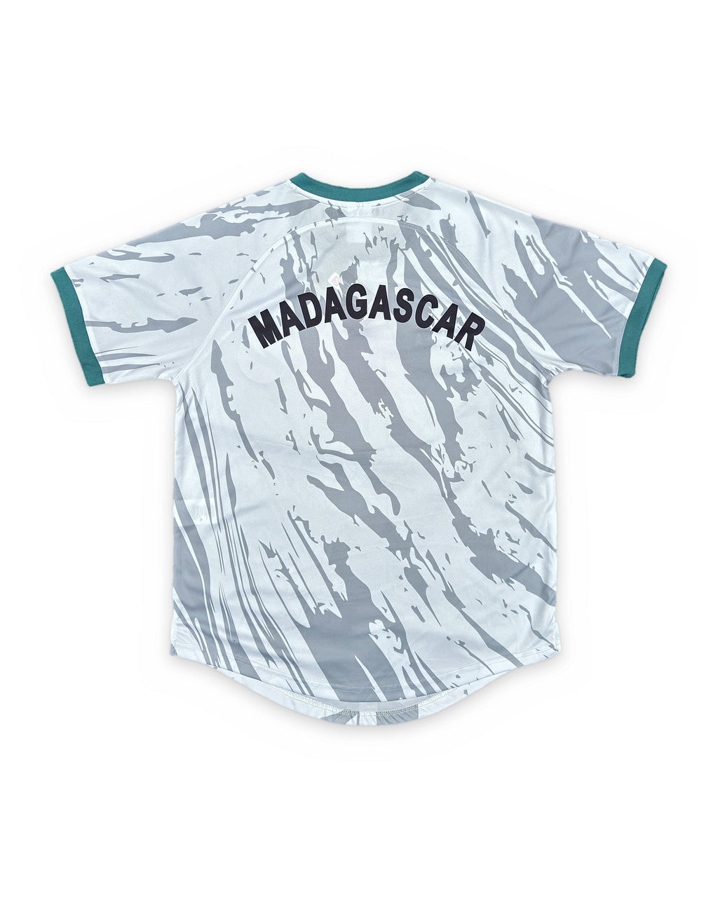 Maillot Madagascar blanc Barea – vue de dos avec flocage MADAGASCAR