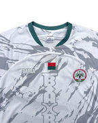 Maillot Madagascar blanc Barea – écusson brodé de la Fédération Malagasy de Football et drapeau malgache